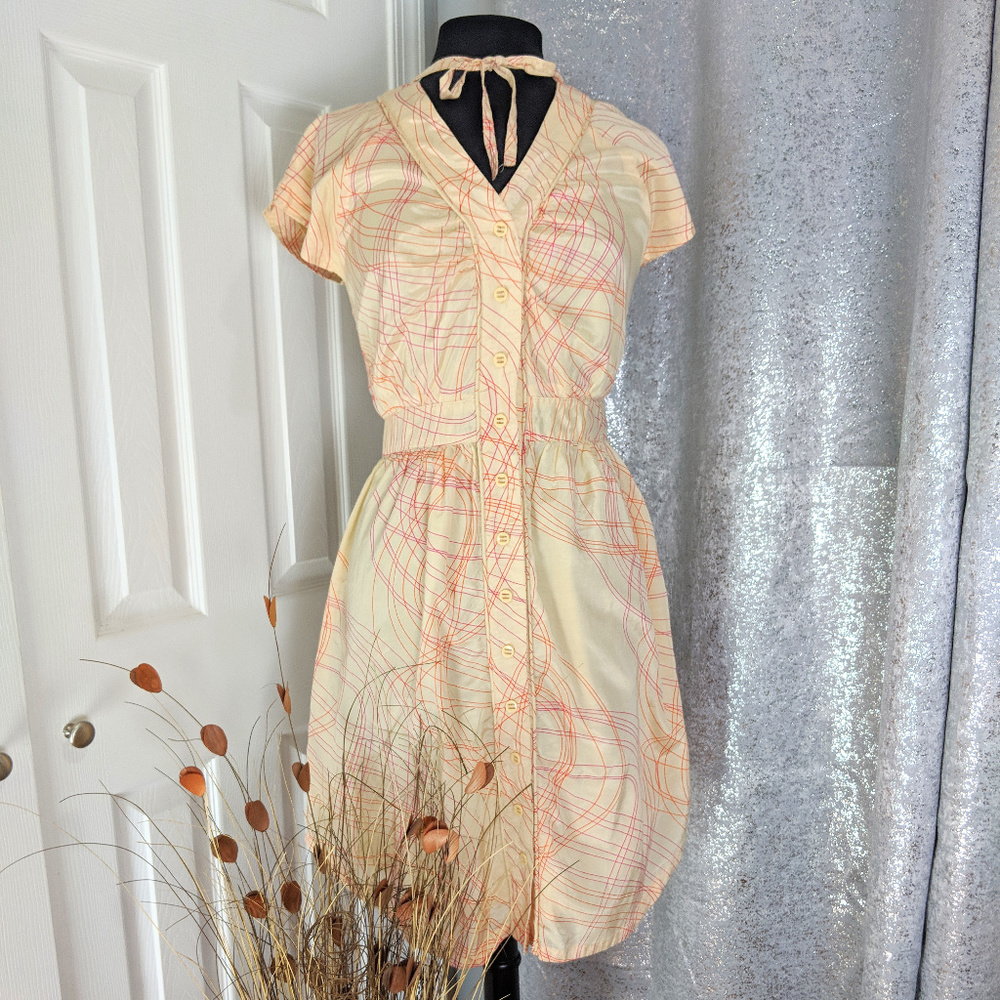 *TULLE Anthropologie Dress Cream Sz M
